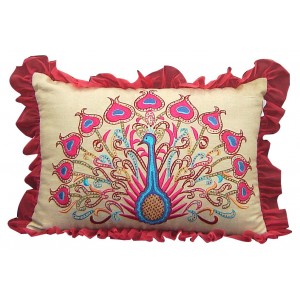 Dancing Peacock Pillow