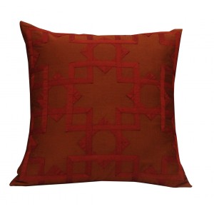 geo applique pillow