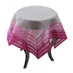 pleated organdie table cover-pink