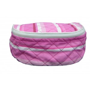 striped cosmetic bag 