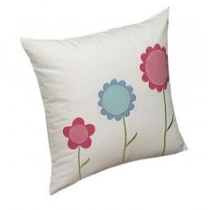 rows of flowers pillow