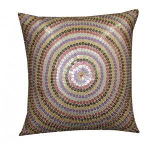 circular sequin pillow