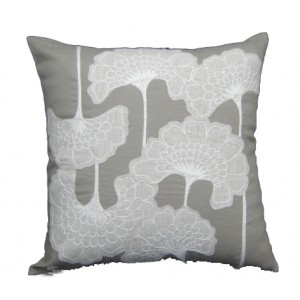 linen floral pillow