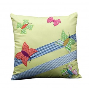 butterflies on a fence pillow 