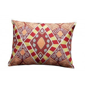 folk geo pillow