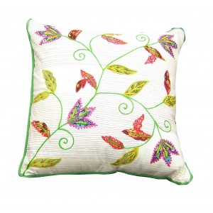 bright floral trellis pillow