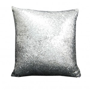 silver sequins pillow