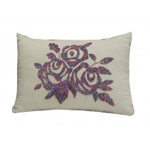 beaded rose pillow