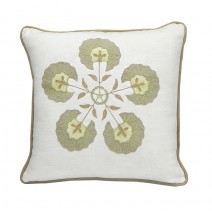 circular floral pillow