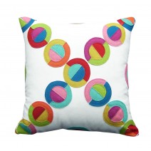 circles of felt pillow