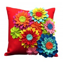 pop up felt floral pillow
