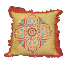 bright medallion pillow