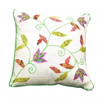 bright floral trellis pillow