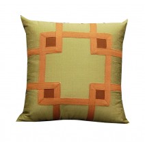 geo tape pillow-gold