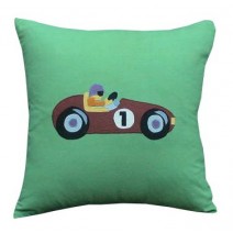 vintage race car pillow