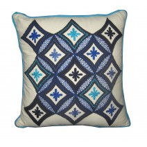 blue diamonds pillow