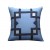 Geo  Tape Pillow - Blue