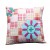 think pink  patchwork floral pillow 
