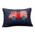 fire engine denim pillow